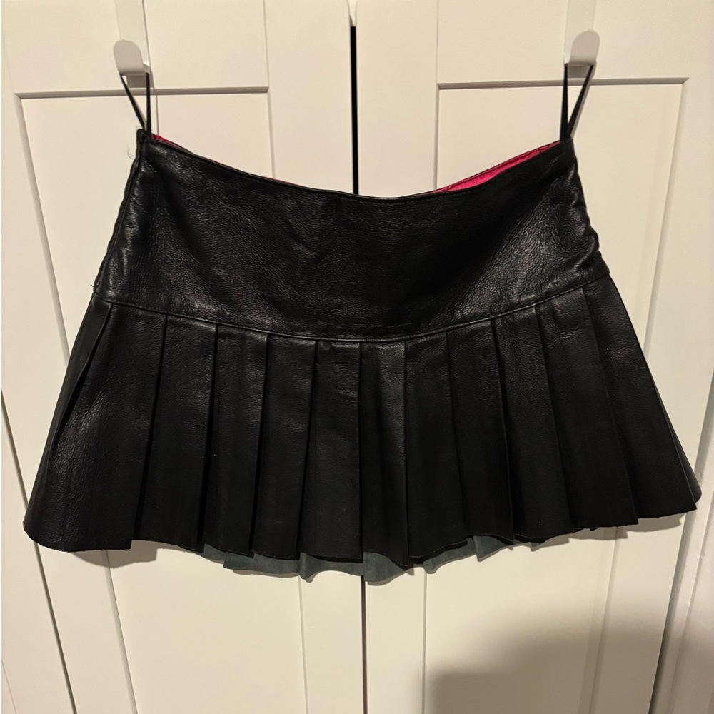Black Mendocino genuine leather kilt